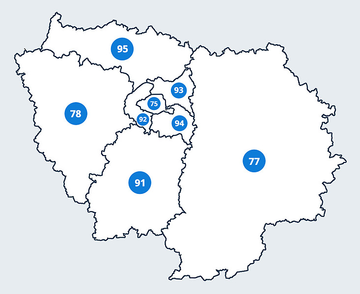 Carte de l'Île-de-France